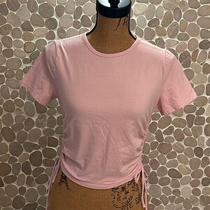 Hollister Light Pink Side Tie Tee